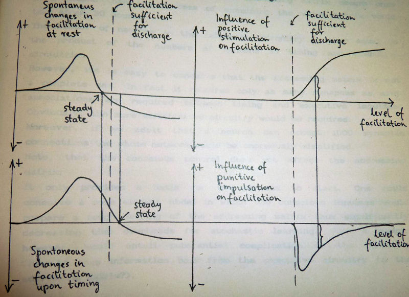 The exemplary processes occurring in the addressing synapses during stochastic learning