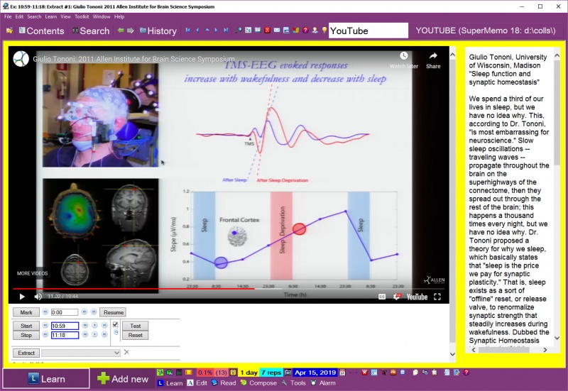 SuperMemo: An extract created from the "Pirates of Silicon Valley - Part 4" YouTube video in the process of incremental video watching