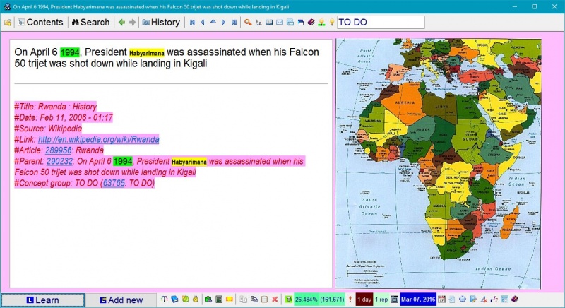 SuperMemo: The unzoomed picture of the African political map used to illustrate elements related to Africa